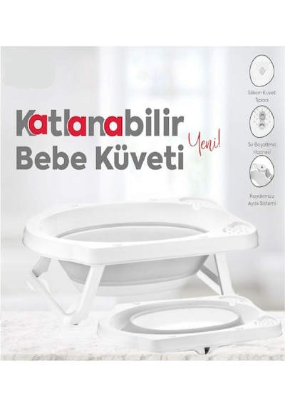 Hobby Life Katlanabilir Bebek Küveti Gri