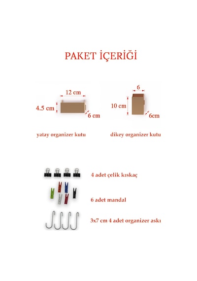 Gold Aksesuar Seti Tel Pano Metal Pano İçin