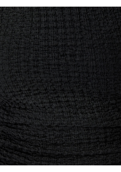 Koton Dokulu Slim Fit Bisiklet Yaka Kolsuz Bluz Siyah 5sak70005uk Siyah