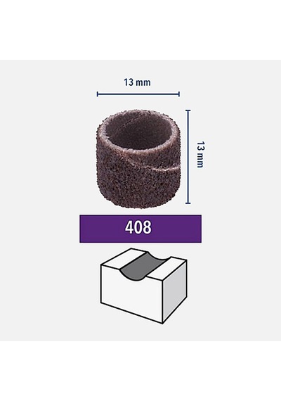 13mm Çaplı 60 Kum Kalınlıklı Zımpara Şeridi 6'lı