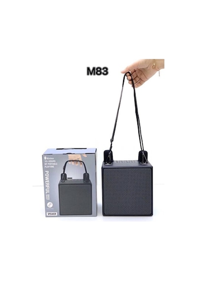 M83 Çift Karaoke Mikrofonlu Speaker Şarjlı Kablosuz Taşınabilir Hoparlör Hafıza Kartı Ve Usb Girişli Ses Bombası