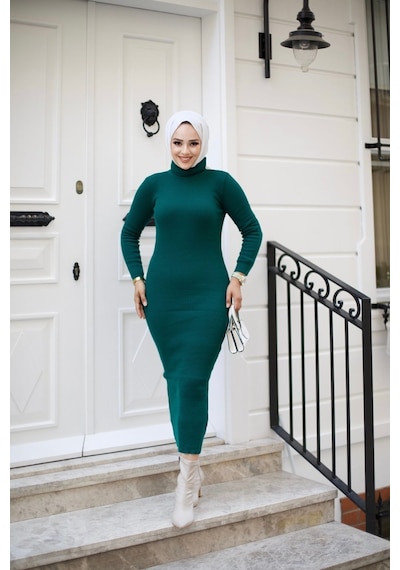 Hira Life Fashion Kadın Elbise Tesettür Giyim Balıkçı Yaka Ve Dar Kesim Triko Kalem Elbise Zümrüt Yeşili Zümrüt Yeşili Hira Life Fashion Kadın Elbise Tesettür Giyim Balıkçı Yaka Ve Dar Kesim Triko Kalem Elbise Zümrüt Yeşili Zümrüt Yeşili