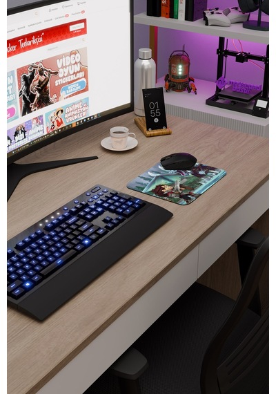 Hytale Kaymaz Dikişli Kauçuk Oyuncu Mousepad V3 - 22x18 Gaming Mouse Pad Fare Altlığı