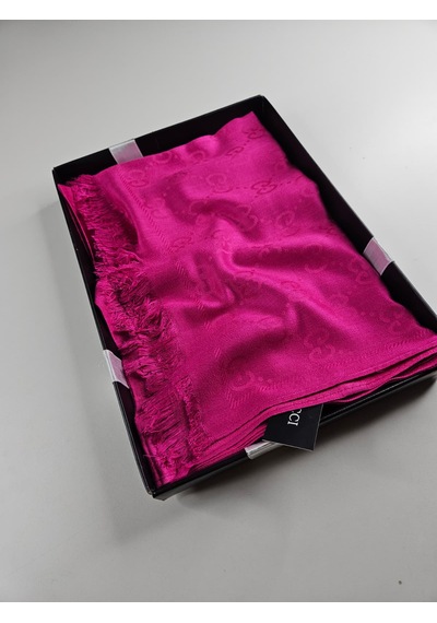 Miorel Scarfs G Desen Çift Taraflı Kaşmir İpek Şal 4 Mevsim Soft Pamuklu Şal Pembe