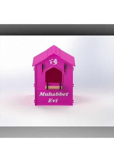 Plastik Kuş Yuvalığı Demonte 15x15x20 Pembe