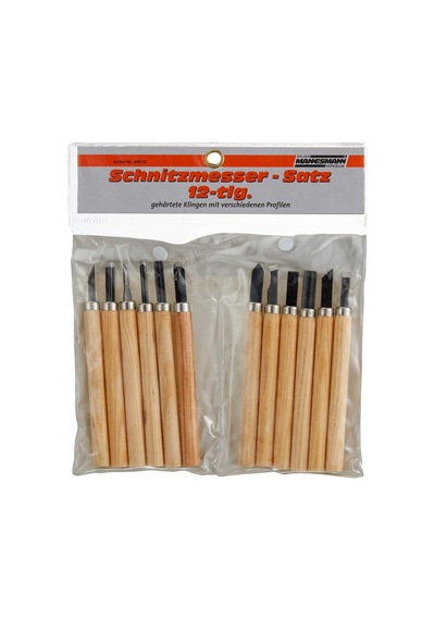Brüder Mannesmann Oyma Bıçağı Seti, 12 Parça, M 690-12, Bej