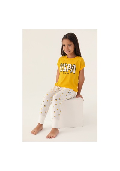U.s. Polo Assn. Lisanslı Text Printed Kırmızı Kız Çocuk Pijama Takımı Kırmızı, Sarı U.s. Polo Assn. Lisanslı Text Printed Kırmızı Kız Çocuk Pijama Takımı Kırmızı, Sarı