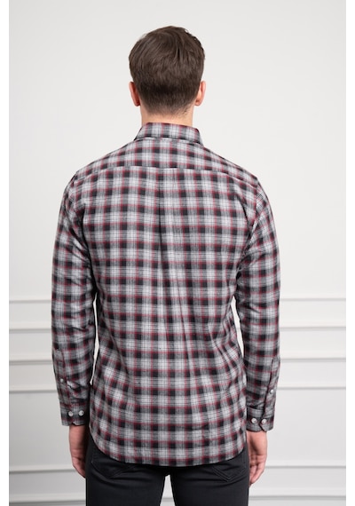 Morven Erkek Gri Kışlık Düğmeli Yaka Regular Fit Gömlek 25ks004006100 Gri Gri