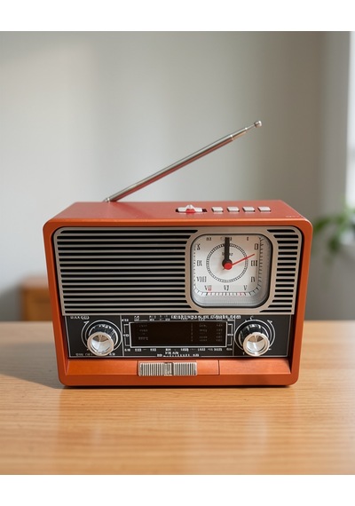 Ktf 1647 Nostaljik Radyo, Saatli Fenerli Bluetooth Usb Tf Kartlı