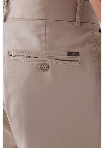 Erkek Taş Regular Fit Pamuk-likra Kanvas Pantolon