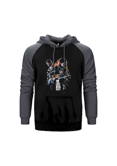 The Last Of Us 2 Oria Part Gri Renk Reglan Kol Kapşonlu Sweatshirt Gri