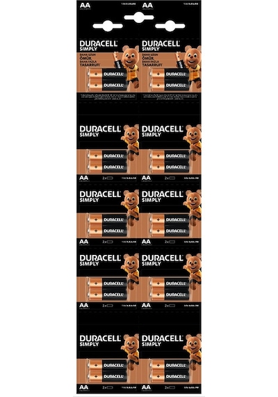 Duracell Kalem Pil Alkalin 20 Parça 5570