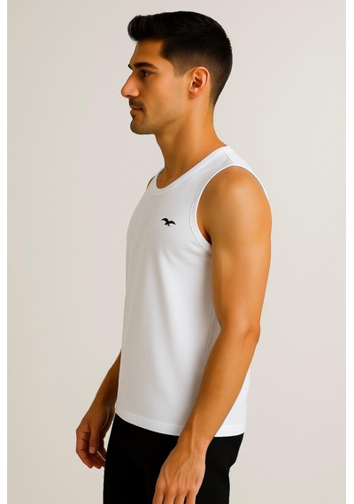 Axxel Erkek Beyaz Askılı Atlet T-shirt-d235