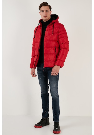 Buratti Peluş Astarlı Kapüşonlu Fermuarlı Slim Fit Şişme Erkek Mont 5762010 Kırmızı Buratti Peluş Astarlı Kapüşonlu Fermuarlı Slim Fit Şişme Erkek Mont 5762010 Kırmızı
