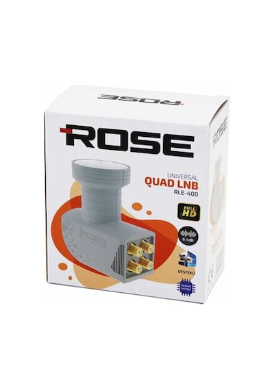 4lü Uydu Lnb Unıversal Quad Full Hd - 3d - 0.1db Rle-400 4915