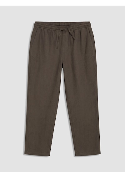 Lcw Vision Kahverengi Regular Fit Erkek Keten Görünümlü Pantolon