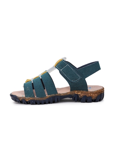 Kiko Kids Erkek Çocuk Sandalet Arz 2358 Petrol - Sarı