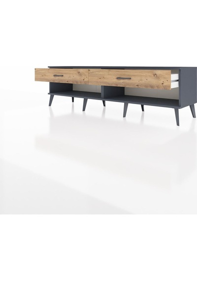 Hyperion Tv Ünitesi 2 Çekmeceli 176x44x51 Antrasit-antrasit/çam Antrasıt/atlas Çam Hyperion Tv Ünitesi 2 Çekmeceli 176x44x51 Antrasit-antrasit/çam Antrasıt/atlas Çam