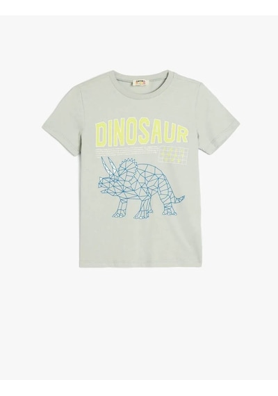 Koton Dinozor Baskılı Pamuklu Gri Erkek Çocuk T-shirt 5skb10153tk Gri Koton Dinozor Baskılı Pamuklu Gri Erkek Çocuk T-shirt 5skb10153tk Gri