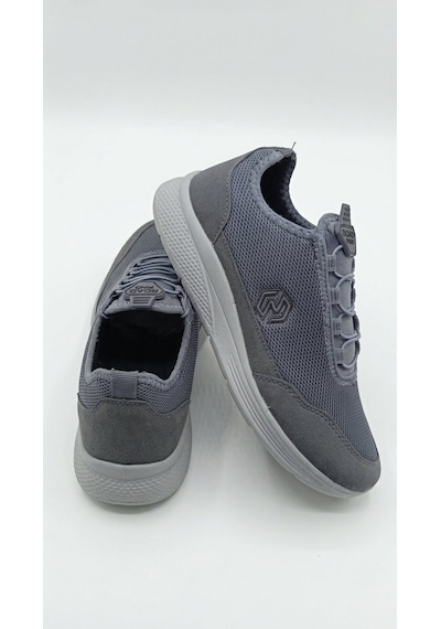 Stil Shoes Erkek Spor Ayakkabı Ortopedik Hafif Rahat Şık Esnek Kullanışlı Fileli Spor Gri