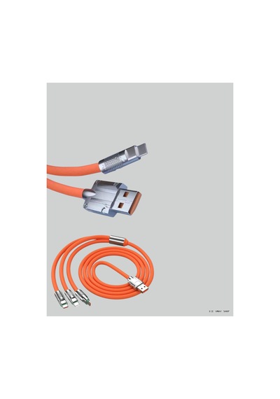 Myceshop 120 W Şarj Ve Veri Aktarımı Kablo 3 Başlıklı Çok Amaçlı Kablo 154925 Hızlı Renkli