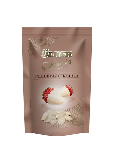 Ülker Pul Çikolata Beyaz 100g - Pastalar Ve Tatlılar İçin Pratik Beyaz Çikolata 2'li Ekonomik P Tarı