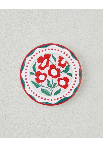 English Home Bright Parade Seramik Bardak Altlığı 10 Cm Kırmızı - Yeşil Kırmızı - Yeşil