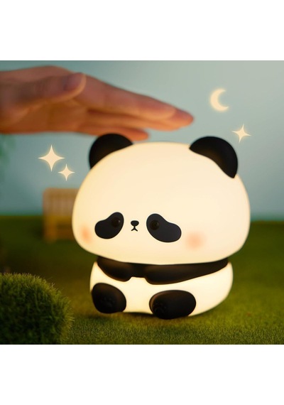 Masum Oturan Panda Tasarımlı Gece Lambası - Dokunmatik - Şarjlı Dekoratif Lamba Bebek Odası Işığı