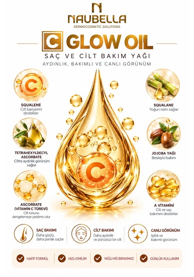 C Glow Oil Cilde Parlaklık Ve Canlılık Kazandıran Saç Yüz Ve Vücut 120 Ml