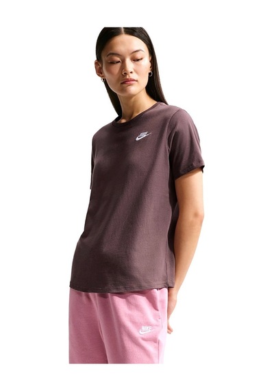 Nike W Nsw Club Ss Tee Bordo Kadın T-shirt Dx7902-502