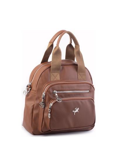 Nas Bag Kadın Çok Gözlü Dönüştürülebilir El Omuz Ve Sırt Çantası Taba Yıkamalı En : 28 Cm Boy :25c M Çok Renkli