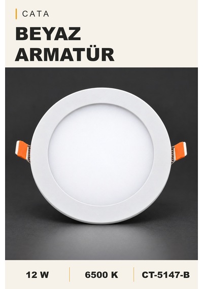 Cata Led Panel 12w 6500k Beyaz Işık Sıva Altı Ct-5147-b