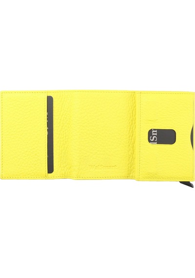 Walsmart Pro Cover Floater Akıllı Mekanizmalı Deri Cüzdan Sarı