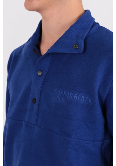 Five Pocket Fp24b2105 Erkek Dik Yaka Çıt Çıtlı Sweatshirt Sax
