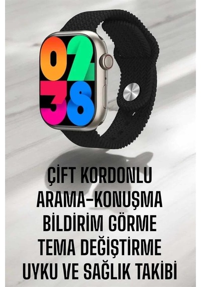 Akıllı Saat Tema Değiştirme Uyku Ve Sağlık Takibi Bluetooth Bağlantılı Beyaz