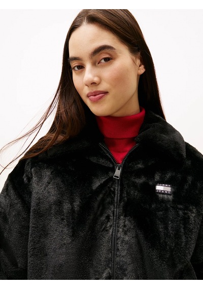 Tommy Hilfiger Tjw Suni Kürk Kadın Siyah Ceket Dw0dw21669bds Siyah