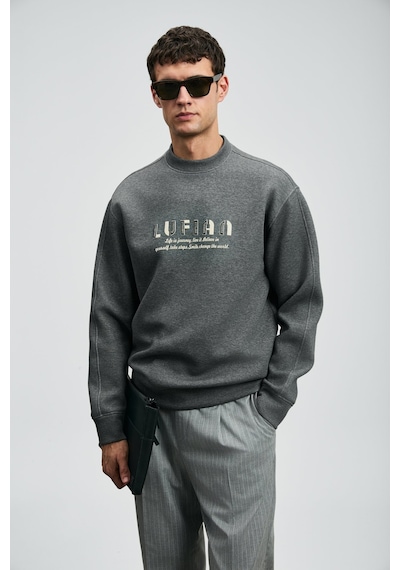 Lufian Erkek Oracle Sweatshirt 112030178 Antrasit Antrasit