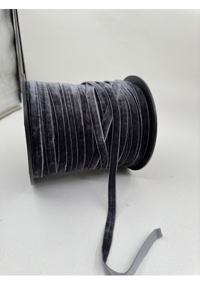 Paşateks- 1 Cm Düz Kadife-5 Metre Füme