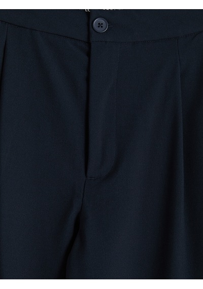 Lcw Modest Lacivert Loose Fit Kadın Pileli Kumaş Pantolon
