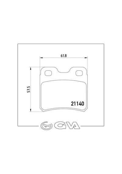 GVA 7090410 Fren Balatası Arka Astra F 91- Vectra A 88- Kadett E 84- Calıbra 90- / 900 II 93-98