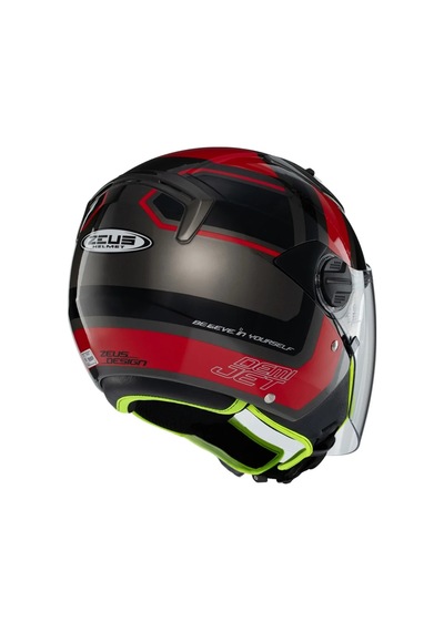 Zeus Kask Zs-213 Ax5 Black Red Grey Siyah