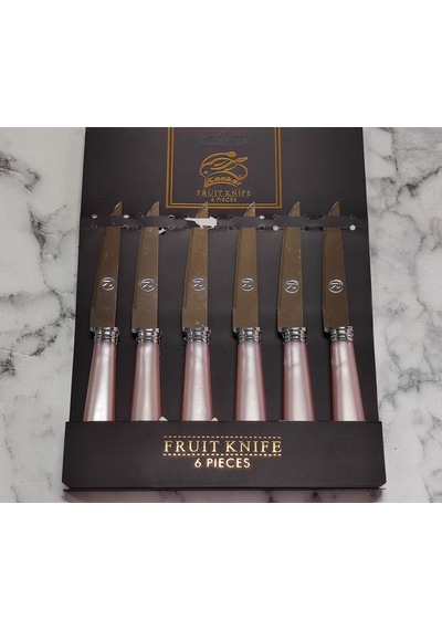 Meyve Bıçağı 12li Cooker Pembe Lüx