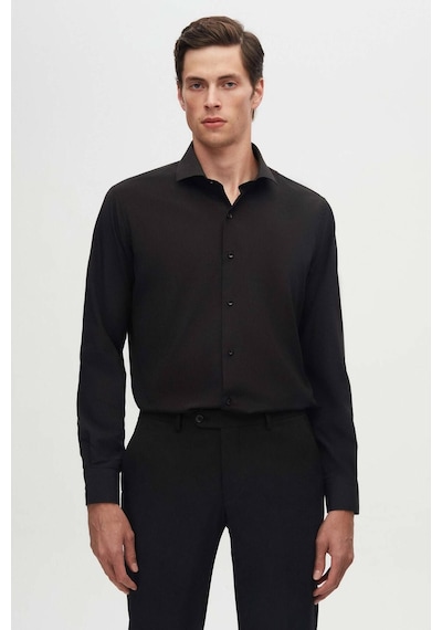 D's Damat Slim Fit Italyan Yaka Erkek Gömlek - Siyah D's Damat Slim Fit Italyan Yaka Erkek Gömlek - Siyah