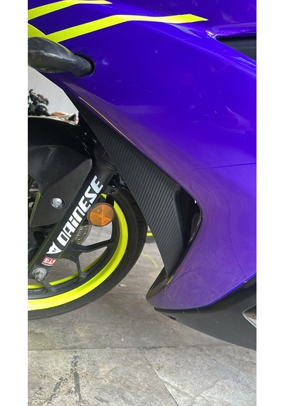 Yamaha Yzf-r25 2014 2018 Uyumlu Ön Plastik Üzeri Karbon Desen Folyo Sticker