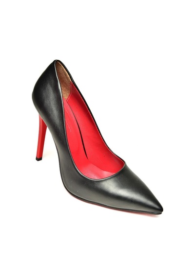 Fox Shoes T676192009 Siyah/kırmızı İnce Topuklu Kadın Stiletto Siyah - Kırmızı