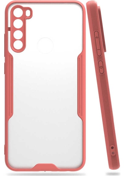 Redmi Note 8 Kılıf Parfe Kenarları Pastel Renk Silikon Kılıf Pembe