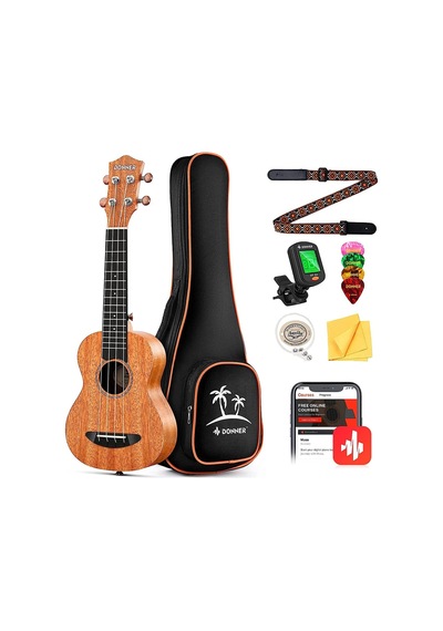 Donner Dus 100 Soprano Ukulele Seti Natural