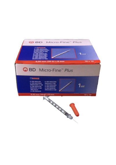 Bd Micro-fine Plus 1ml Enjektör 0,30mm X 8mm 30g 100 Adet 1 Kutu