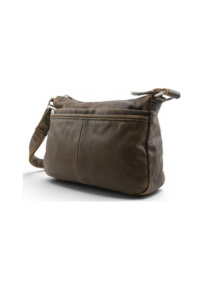 Baginn Eskitme Yıkama S.deri Günlük Postacı Çanta Çapraz Askılı Kadın Omuz Çantası 27 17 Cm Retro Kahverengi