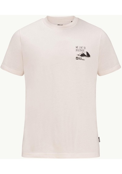 Jack Wolfskin Discover T M Erkek T-shirt-28373-krem Krem